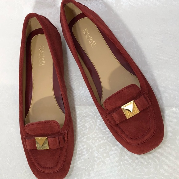 Michael Kors Shoes - MICHAEL KORS Caroline Red Suede Moccasin loafers